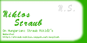 miklos straub business card